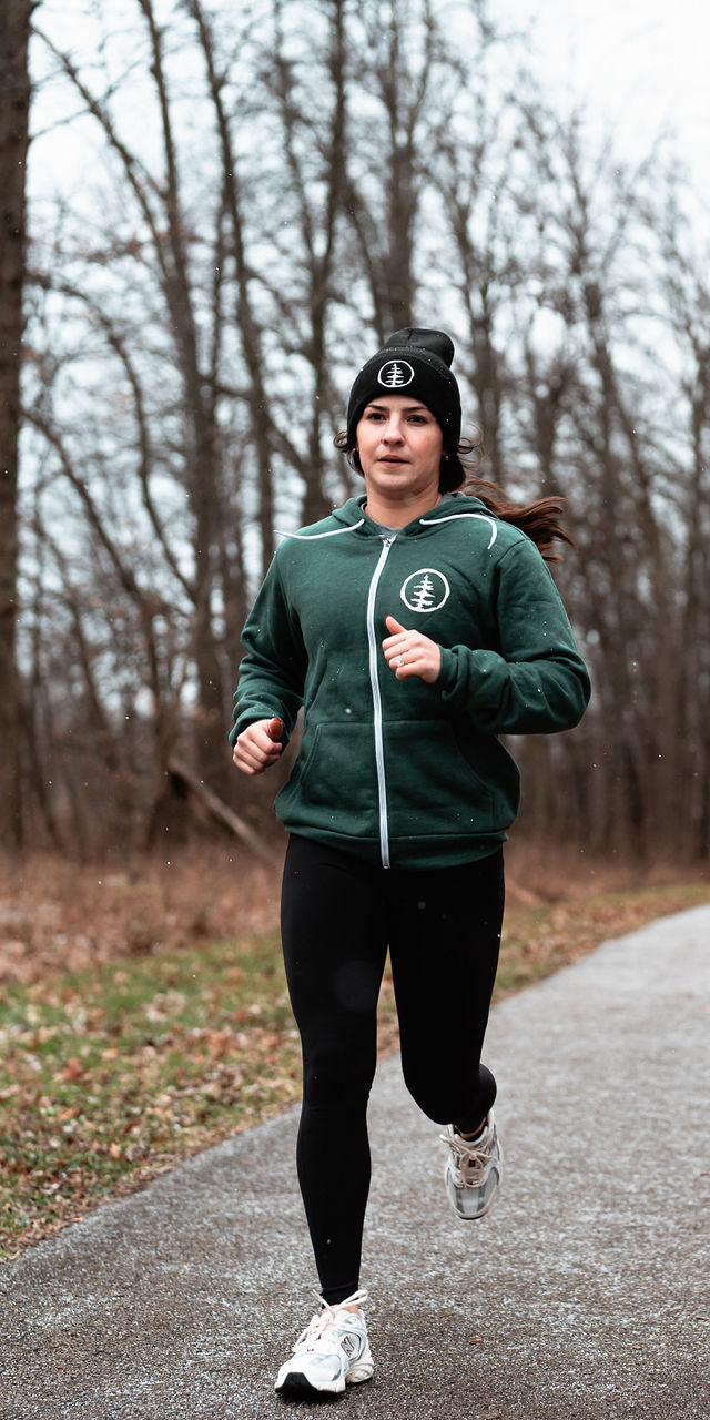 Green Zip Up Hoodie