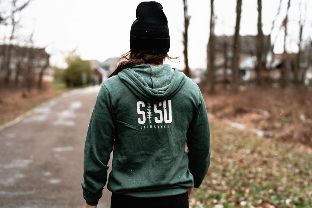 Green Zip Up Hoodie