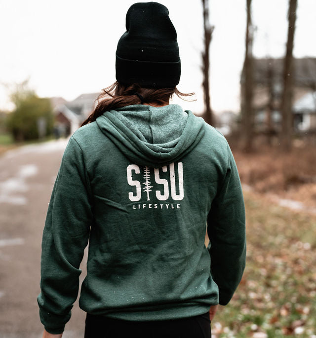 Green Zip Up Hoodie