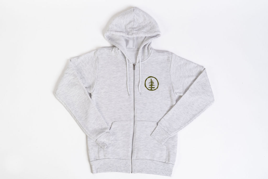 Light Gray Zip Up Hoodie