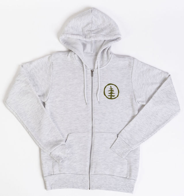 Light Gray Zip Up Hoodie