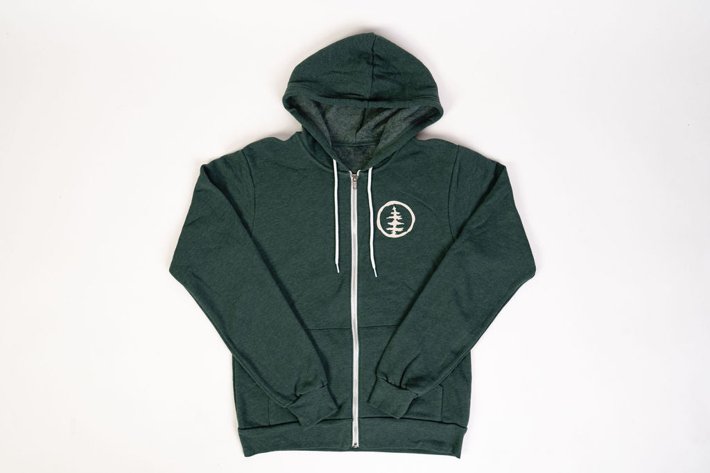 Green Zip Up Hoodie