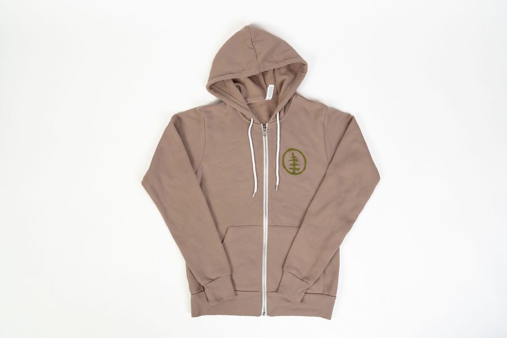 Tan Zip Up Hoodie