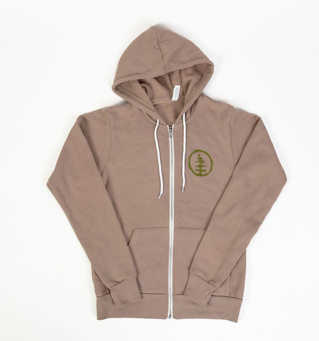 Tan Zip Up Hoodie