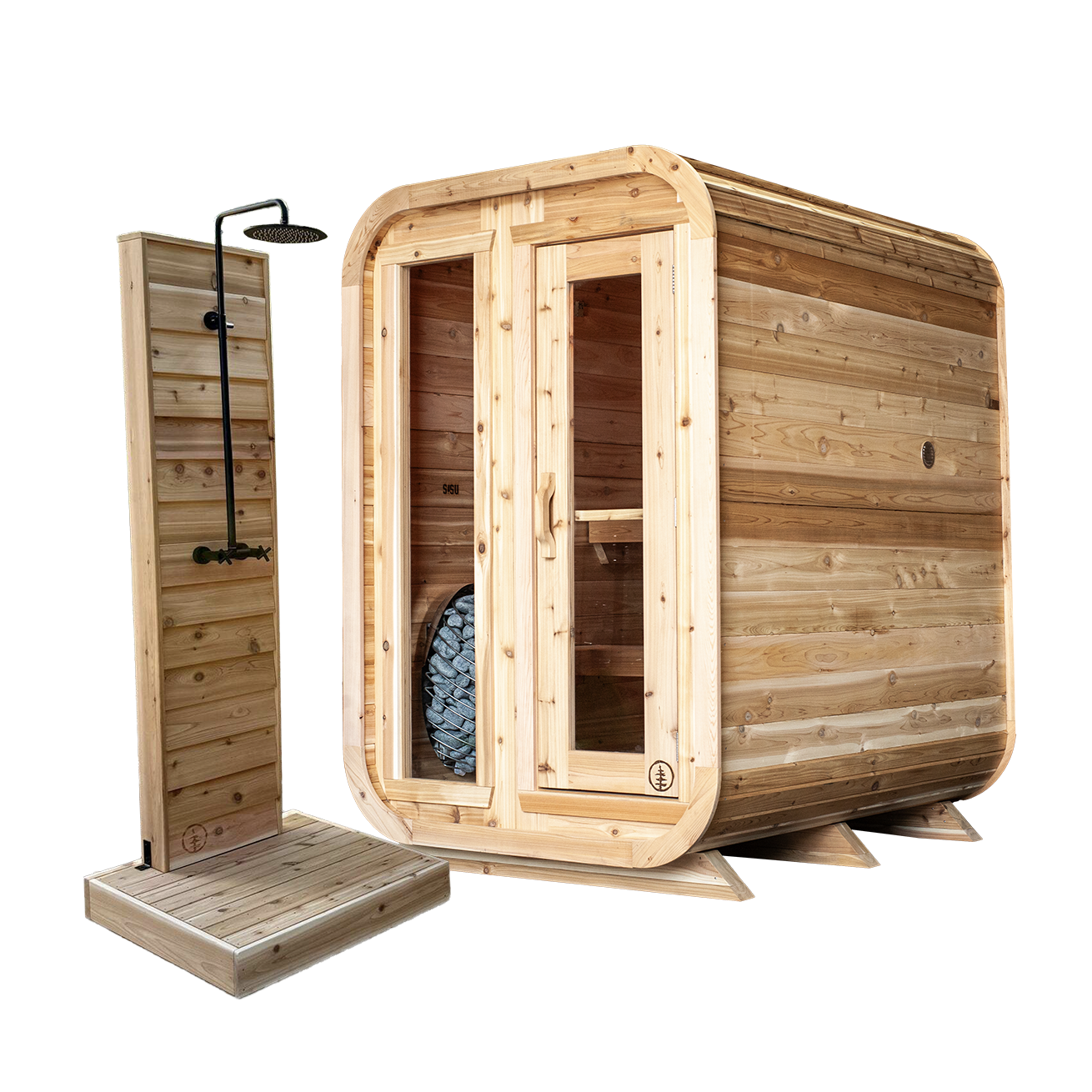 Charlie Cabin Sauna + Eden Shower Bundle