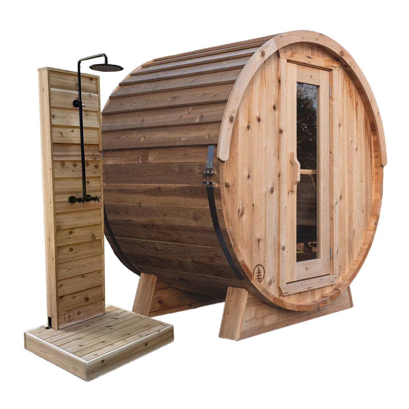 Eddy Barrel Sauna + Eden Shower Bundle