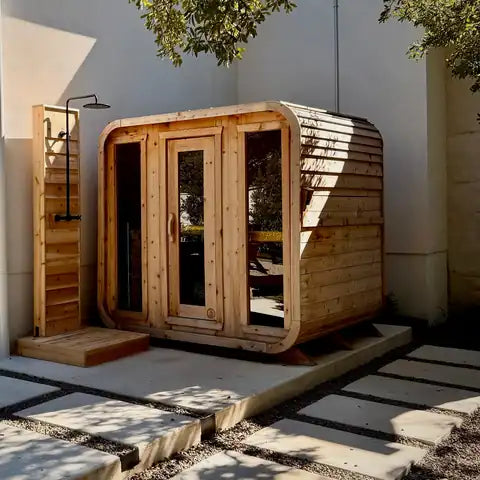 The SISU Crew, a cedar cabin sauna